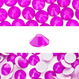 Novani 3000 Pieces Flatback Rhinestones Glass Round Gems Neon-Purple Crystals for Nail Art DIY Crafts Clothes Shoes,SS12,3.0-3.2mm