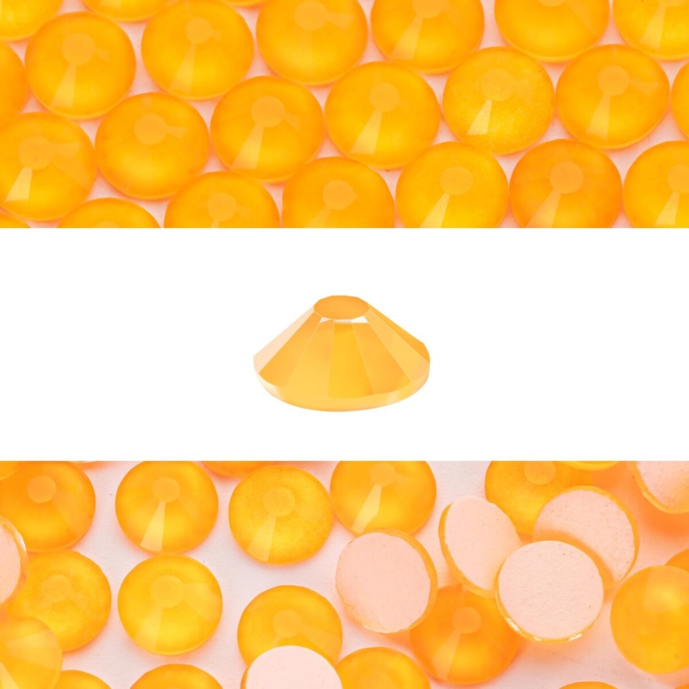 Novani 3000 Pieces Flatback Rhinestones Glass Round Gems Neon-Orange Crystals for Nail Art DIY Crafts Clothes Shoes,SS6,1.9-2.0mm