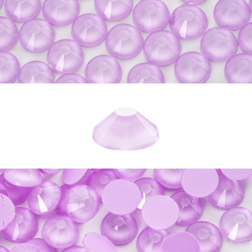 Novani 3000 Pieces Flatback Rhinestones Glass Round Gems Mocha Lt.Purple Crystals for Nail Art DIY Crafts Clothes Shoes,SS6,1.9-2.0mm