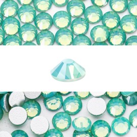 Novani 3000 Pieces Flatback Rhinestones Glass Round Gems Green Opal Crystals for Nail Art DIY Crafts Clothes Shoes,SS6,1.9-2.0mm