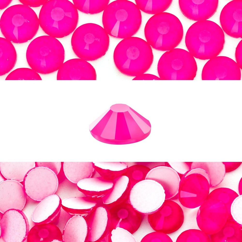 Novani 3000 Pieces Flatback Rhinestones Glass Round Gems Neon-Rose Crystals for Nail Art DIY Crafts Clothes Shoes,SS10,2.7-2.9mm