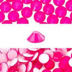 Novani 3000 Pieces Flatback Rhinestones Glass Round Gems Neon-Rose Crystals for Nail Art DIY Crafts Clothes Shoes,SS12,3.0-3.2mm