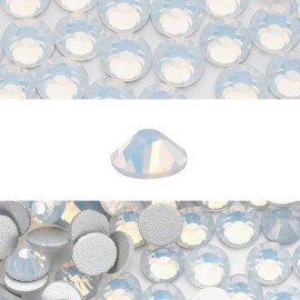 Novani 3000 Pieces Flatback Rhinestones Glass Round Gems White Opal Crystals for Nail Art DIY Crafts Clothes Shoes,SS6,1.9-2.0mm
