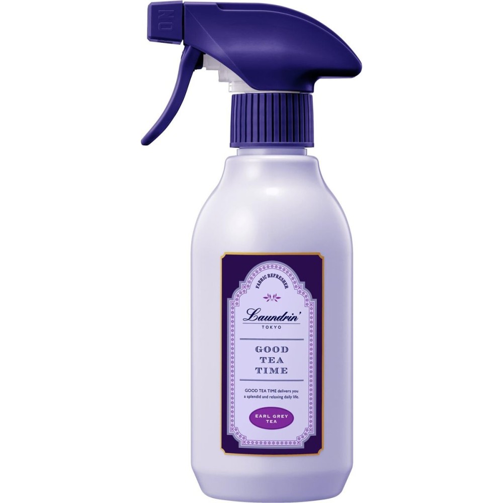 Laundrin Botanical Fabric Refresher Spray, Pet Odor Eliminator for Home, Room Essentials Fabric Spray, Odor Removal for Mattress, Curtain, Sofa, Carpet, Furniture, & Bedding - 300ml, Earl Grey Tea