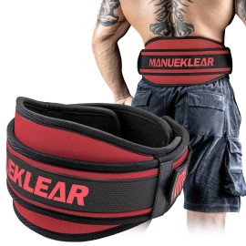Weight Lifting Belt, Lifting Belts for Women Men,MANUEKLEAR Weightlifting Belt Quick Locking Back Support for Bodybuilding, Fitness, Powerlifting, Cross Training, Squats, Workout, Exercise (Ruby Red, XL40-45inches)