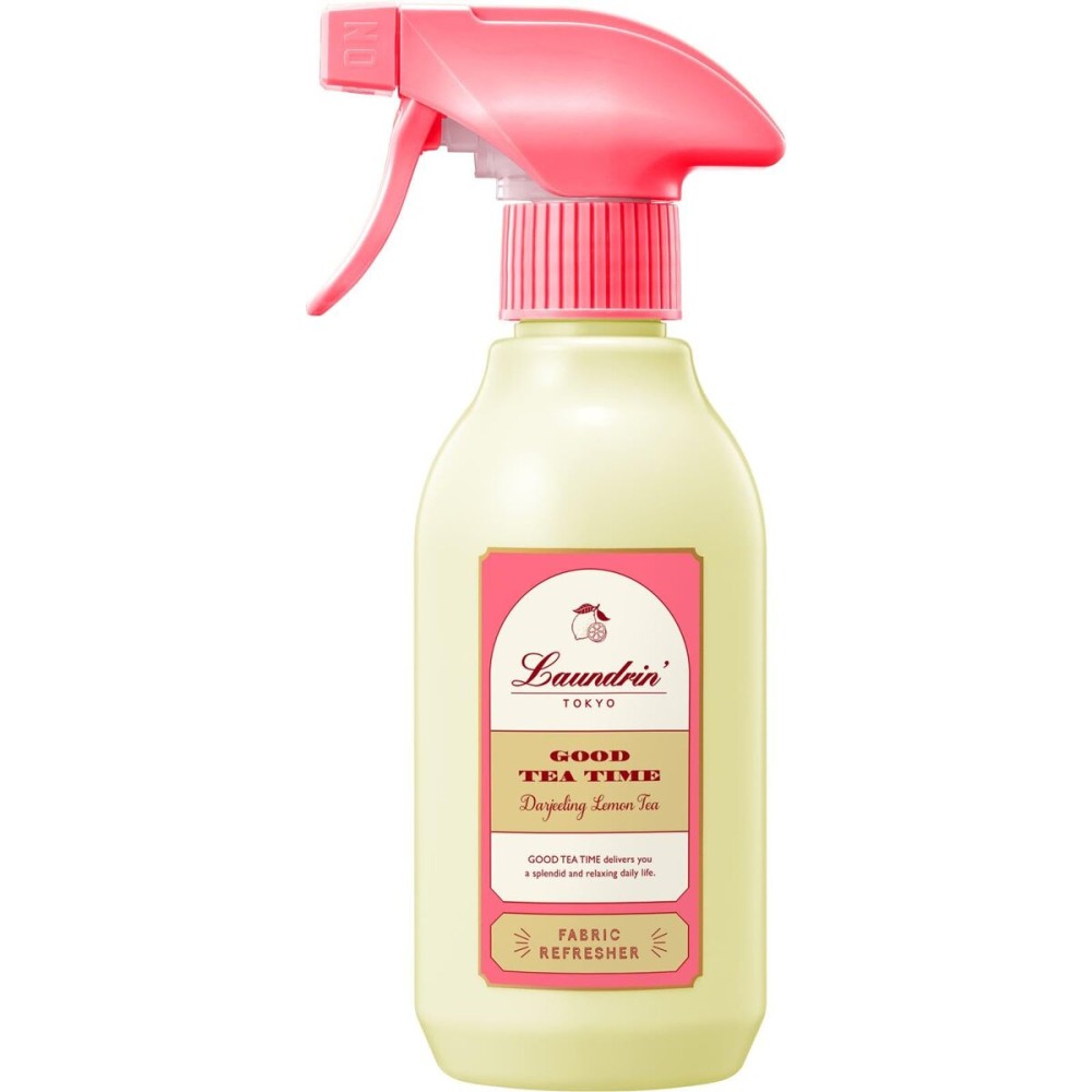 Laundrin Fabric Refresher Spray, Pet Odor Eliminator for Home, Room Essentials Fabric Spray, Odor & Bacteria Removal for Mattress, Curtain, Carpet, Furniture, & Bedding - 300ml, Darjeeling Lemon Tea