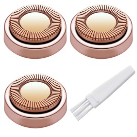 Facial Hair Remover Replacement Heads for Generation 1 Finishing Touch Flawless Facial Hair Removal Tool for Women,18K Gold-Plated Rose Gold 3 Count,First Generation by BECHY. (3 PCS Rose Gold)
