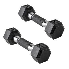 CAP Barbell Coated Dumbbell Weights with Padded Grip, Pair, 3 LBS