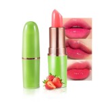 BINGBRUSH Aloe vera Color Changing Lipstick,Moisturizer Long Lasting Lip Care Magic Lip Gloss,Makeup Lipstick Set (1pc 02Strawberry, A-1pc)