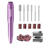 AIRSEE Studio Basic Electric Nail Drill, USB Portable Nail E File Machine for Professional Beginners, Manicure Pedicure Dremel Kit for Salon & Home Use , Purple