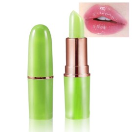 BINGBRUSH Aloe vera Color Changing Lipstick,Moisturizer Long Lasting Lip Care Magic Lip Gloss,Makeup Lipstick Set (1pc 10Avocado, A-1pc)