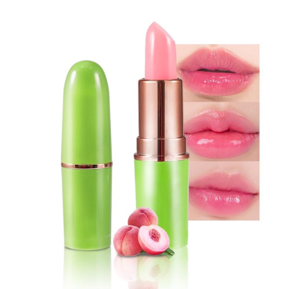BINGBRUSH Aloe vera Color Changing Lipstick,Moisturizer Long Lasting Lip Care Magic Lip Gloss,Makeup Lipstick Set (1pc 09Peach, A-1pc)
