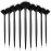 9 Pieces Facial Fan Mask Brushes, Soft Facial Applicator Brushes Tools for Peel Glycolic Makeup for Mud Cream(Black with White)