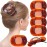 RC ROCHE 6 Pcs Flat Claw Hair Clips for Women Thick Hair French Round Duckbill Square Secure Strong Hold Grip Clamps Barrettes Curved No Slip No Crease Styling Cute Extra Jumbo XL, Large Brown