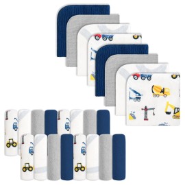 softan Baby Washcloths, 24Pack Baby Wash Cloths Extra Soft & Ultra Absorbent, Baby Towels Face Towel Unisex for Boys Girls Face & Body, Washclothes Gentle on Sensitive Skin, 9\'\'x 9\'\' Truck