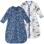Yoofoss Baby Sleep Sack 6-12 Months Long Sleeve Wearable Blanket Baby 100% Cotton 2-Way Zipper 0.5 Tog Infants Sleeping Sack, Lightweight(Medium)