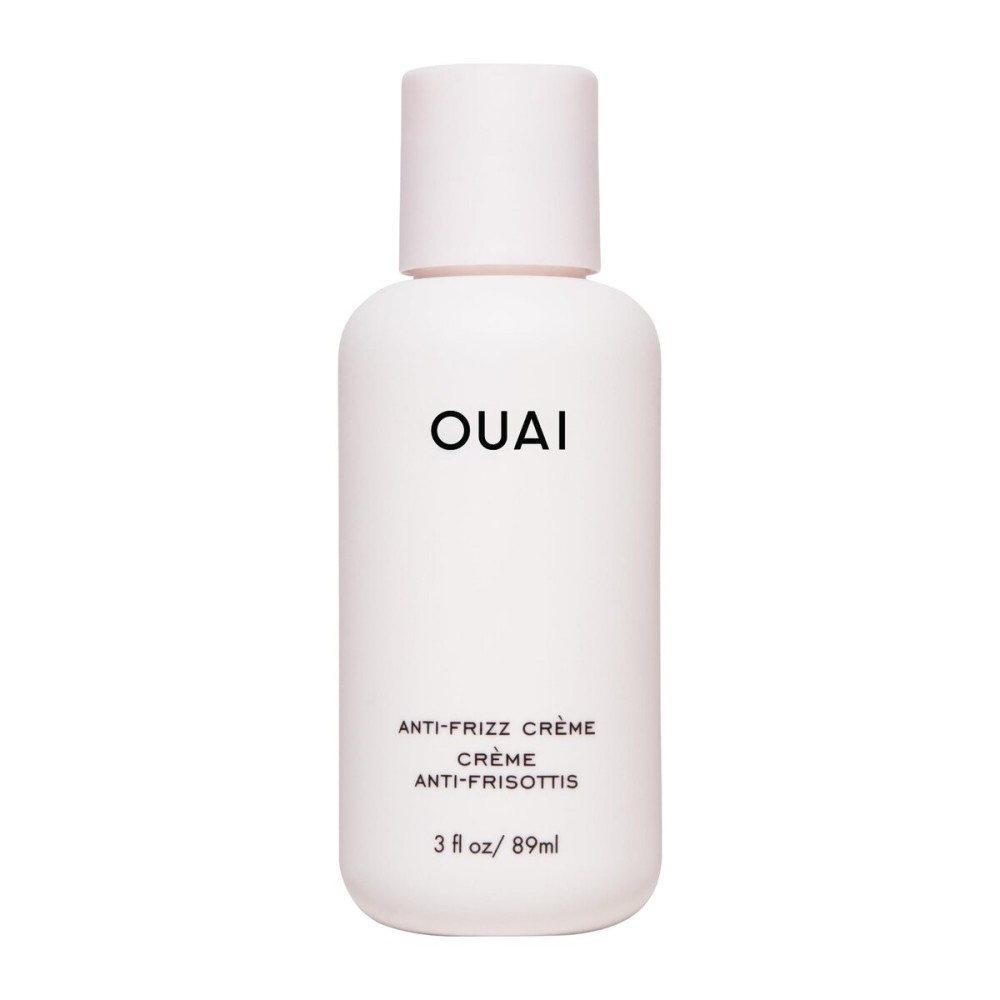OUAI Anti Frizz Cream Travel Size - Moisturizing Hair Cream with Frizz Control & Heat Protection - Provides Hydration with Jackfruit & Beetroot Extract - Paraben, Phthalate & Sulfate Free (3 oz)