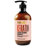 PURE NATURE LUX SPA Keratin Shampoo - Sulfate Free, Strengthening Formula - Repair Damaged and Dry Hair - Products for Women and Men - For Thinning Hair - 16 Fl Oz