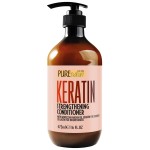 PURE NATURE LUX SPA Keratin Conditioner for Women and Men - Deep Conditioning Treatment to Repair Dry, Damaged Hair and Split Ends - Strengthening Sulfate Free Formula - 16 Fl Oz