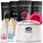 KoluaWax Premium Waxing Kit for Women - Beginner Friendly - Complete Wax Kit that includes 14oz of Wax Beads, Applicator, Pre and Post Care, Suitable for Sensitive Skin (White)