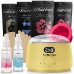 KoluaWax Premium Waxing Kit for Women - Beginner Friendly - Complete Wax Kit that includes 14oz of Wax Beads, Applicator, Pre and Post Care, Suitable for Sensitive Skin (Sun)