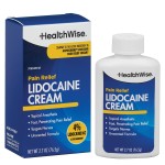 HealthWise Maximum OTC Strength Lidocaine Cream | Numbs Away Pain | Long-Lasting Relief | Non-Greasy | 2.7 Oz | Unscented Formula | Topical Anesthetic