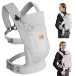 vrbabies New Upgrade Ergonomic Baby Carrier Newborn Toddler Wrap Carrier,Hands Free Baby Sitting Support Sling,Breathable,Perfect for Infants/Chest Sling for Babies Shower Gift(Light Grey)