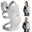 vrbabies New Upgrade Ergonomic Baby Carrier Newborn Toddler Wrap Carrier,Hands Free Baby Sitting Support Sling,Breathable,Perfect for Infants/Chest Sling for Babies Shower Gift(Light Grey)