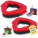 2 Pack Scrub Brush Replacement Head for O Cedar EasyWrin Spin Mop 1 Tank System, Spin Mop Replace Head Base, Shower Floor Scrubber, Hard Bristle Cleaning Brush for Bathroom Kitchen Wall Tile