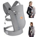 vrbabies New Upgrade Ergonomic Baby Carrier Newborn Toddler Wrap Carrier,Hands Free Baby Sitting Support Sling,Breathable,Perfect for Infants/Chest Sling for Babies Shower Gift(Dark Grey)