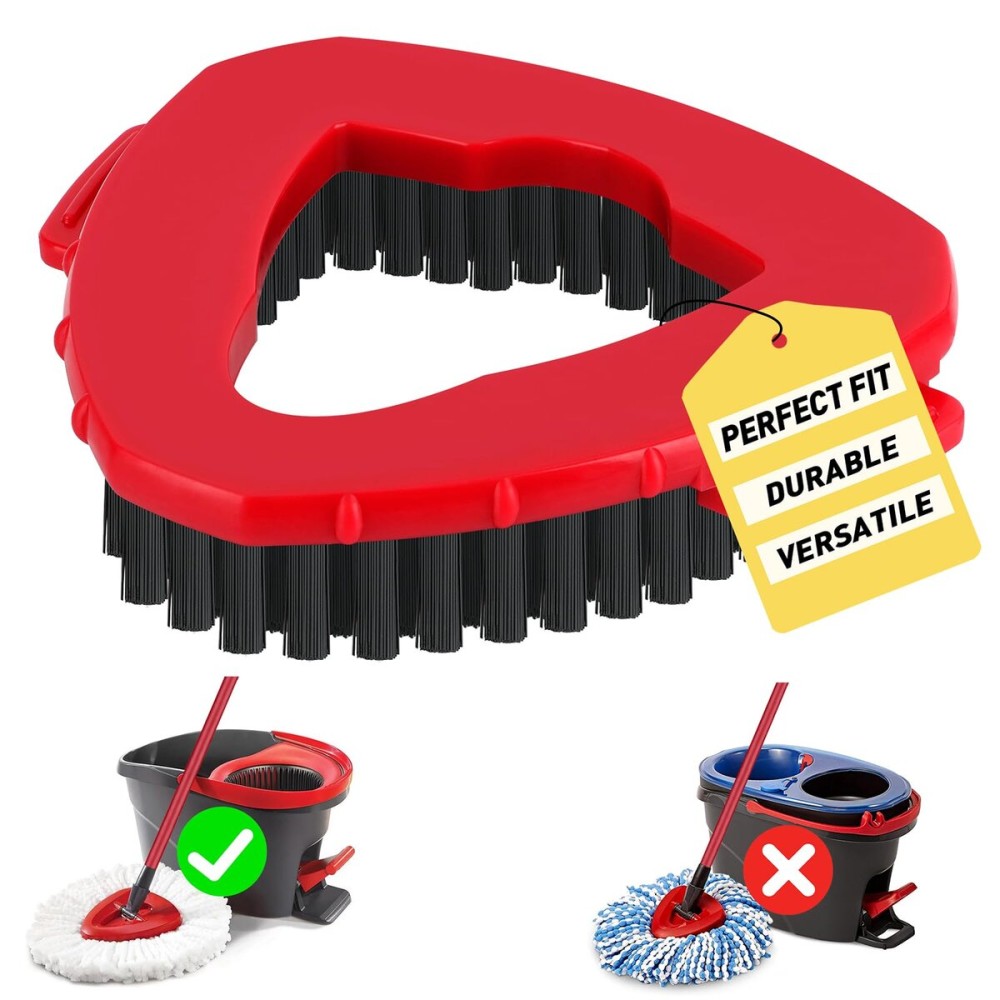 1 Pack Scrub Brush Replacement Head for O Cedar EasyWrin Spin Mop 1 Tank System, Spin Mop Replace Head Base, Shower Floor Scrubber, Hard Bristle Cleaning Brush for Bathroom Kitchen Wall Tile