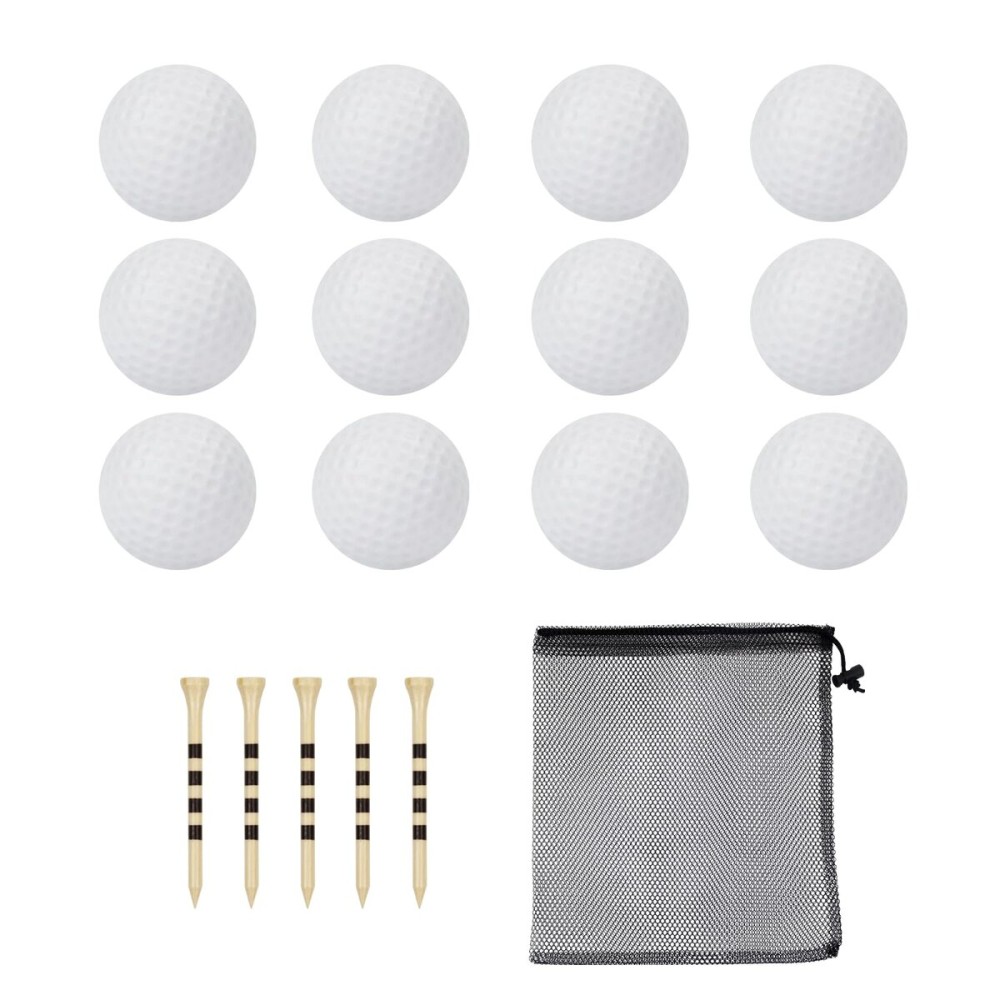 Bac-kitchen 12 Pack Foam Golf Practice Balls - Realistic Feel and Limited Flight Training Balls for Indoor or Outdoor (12 White)