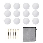 Bac-kitchen 12 Pack Foam Golf Practice Balls - Realistic Feel and Limited Flight Training Balls for Indoor or Outdoor (12 White)
