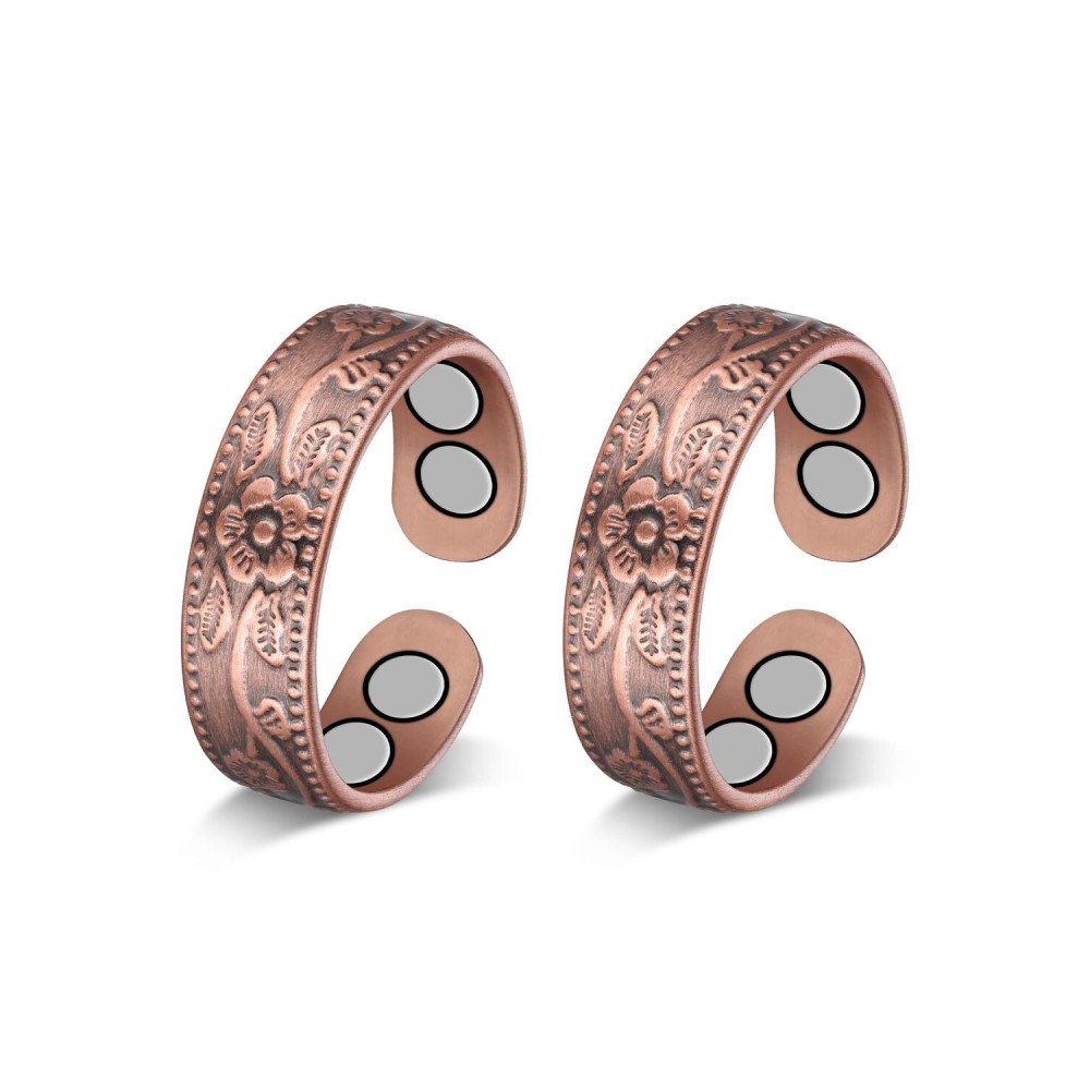 Jecanori Copper Rings for Women, Pure Copper Magnetic Lymphatic Drainage Rings