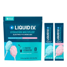 Liquid I.V. Hydration Multiplier - Cotton Candy | Electrolyte Powder Drink Mix | 1 Pack (16 Servings)