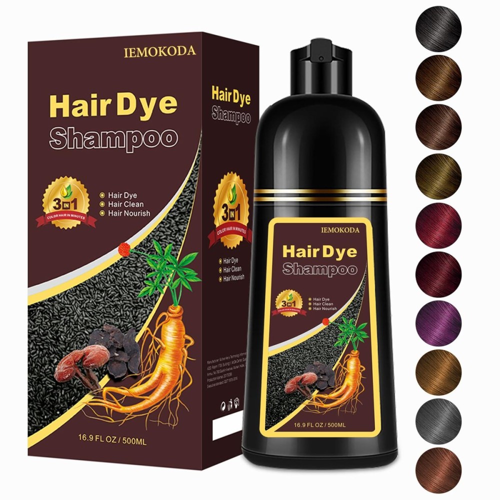 Agthyuve Hair Dye Shampoo 3 in 1, Light Brown Hair Dye 16.9 FL Oz, Hair Shampoo, Semi-Permanent Hair Color Shampoo, Lasts 30 Days (Light Brown)