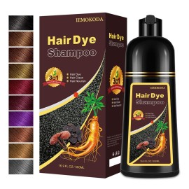 Yocisku Hair Dye, Hair Dye Shampoo for Women & Men, Color Shampoo Hair Dye 16.12 Fl Oz, Safe and Natural Champu Para Canas (Dark Coffee)