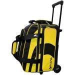 Pyramid Path Pro Deluxe Double Roller Bowling Bag (Black/Gold)