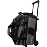 Pyramid Path Pro Deluxe Double Roller Bowling Bag (Black/Silver)