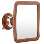 MIRRORVANA Fogless Shower Mirror for Shaving - Shatterproof Surface, Upgraded Suction Cup, and 360 Swivel Design - 6.3 x 6.3 (Bamboo Print)