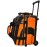 Pyramid Path Pro Deluxe Double Roller Bowling Bag (Black/Orange)