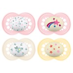 MAM Day & Night Pacifiers, Glow in The Dark Pacifier for Breastfed Babies, Nipple Shape Helps Promote Healthy Oral Development, BPA-Free Silicone Nipple, Easy to Clean, 16+ Months, 4 Count