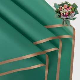 FUHITIM 20 Sheets Flower Wrapping Paper - Waterproof Floral Bouquet Packaging Paper for DIY CraftsFlorist Supplies Packaging Paper for Wedding Birthday Gift(Emerald Green)