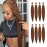 DIFUNEE Pre-stretched Braiding Hair - 24 Inch 8 Packs Brown Braiding Hair For Twist or Box Braids, Long Yaki Texture Hot Water Setting Synthetic Braiding Hair Extensions (24 Inch, 30-8P)
