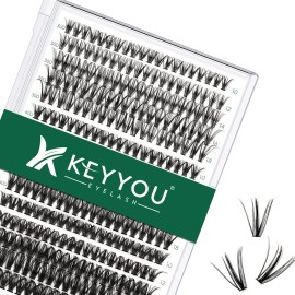 Lash Clusters 300pcs Eyelash Clusters 30D+40D+50D 0.07D Curl 10-18MIX DIY Eyelash Extension KEYYOU Large Tray Volume Soft&Natural Individual Lashes(30D40D50D-0.07D,10-18MIX