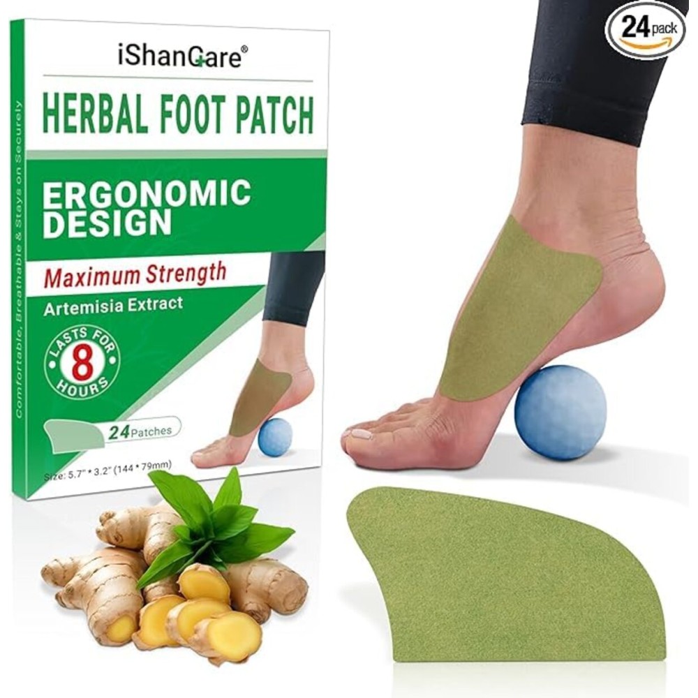 ishancare Foot Patches, 24 Count Long Lasting Heat Patches, 8 Hour Maximum Strength Deep Hot for Knee, Foot, Back, Neck, Shoulder, Joint