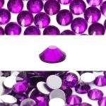 Novani 3000 Pieces Flatback Rhinestones Glass Round Gems Violet Crystals for Nail Art DIY Crafts Clothes Shoes,SS10,2.7-2.9mm