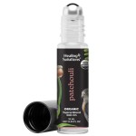 Healing Solutions - Organic Patchouli Essential Oil Roll On USDA Certified, Calm Meditation, Skin, Body Oil, Gifts for Women, Perfume - 10ml