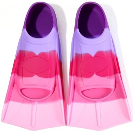 Foyinbet Kids Swim Fins,Kids Flippers Short Youth Swimming Fins for Lap Swimming and Training for Children Girls Boys XXS