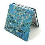 Aeisage Compact Mirror Purse Mirror Small Makeup Mirror Travel Mirror Mini Pocket Mirror Lipstick Mirror Almond Blossom Van Gogh Art Artistic Gifts for Mum